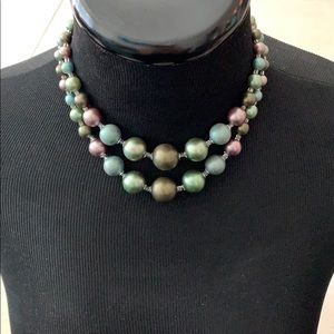 Vintage Japan two strand beaded necklace